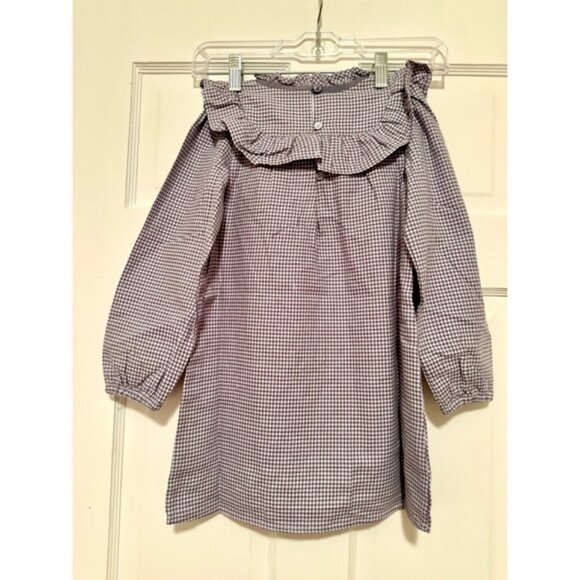 New Janie and Jack Houndstooth Ruffle Collared Dress Size 5 - Picture 6 of 10